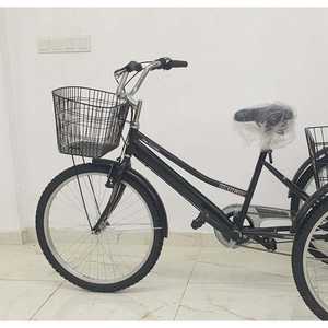 Vélo cargo à trois roues Dorello 2960 à une vitesse, noir, avec fourche en aluminium et panier - Product Image 2