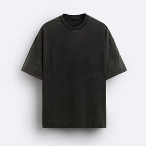 High quality Men Street Wear Cotton <b>TShirt</b> Custom 250 GSM Vintage Acid Wash t Shirt Heavy Weight Oversized Blank <b>tshirts</b> for men - Product Image 4