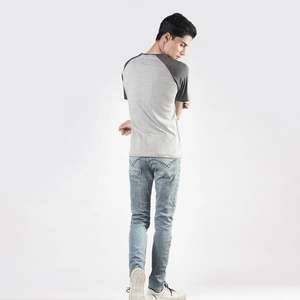เสื้อยืดลำลองผู้ชาย ผ้าผสมไหม/โพลีเอสเตอร์คอตตอน ขายส่ง แขนสั้น ลายเรียบ ผ้าเจอร์ซีย์เปล่า พิมพ์ลายดิจิตอล 280 - Product Image 3