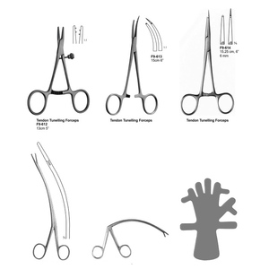 Forceps de tunelisation de Carrol 13 cm (5 pouces) et 15 cm (6 pouces) – Kit orthopédique manuel pour main droite, taille adulte - Product Image 1