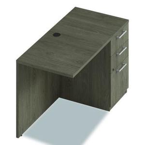 Alera AE1NZK-R2448UF Serie Tom 48 pulgadas. X 24 pulgadas X 29 Pulgadas Escritorio derecho con pedestal, serie Walnut-Seville, escritorios de oficina - Product Image 4