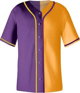 Uniforme de baseball maillot de softball personnalisé bouton complet matériel sublimé sergé nom numéro brodé maille séchage rapide jeunes hommes - Product Image 5