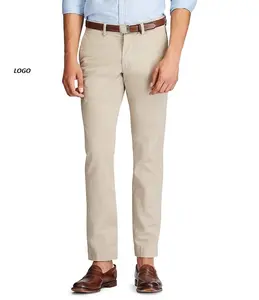 Hot Selling 100% Cotton Twill 2024 Top Quality Straight Trouser Cotton Blend Chino Pants Formal Casual Golf Pant For Mens
