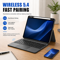 Étui clavier double couche pour tablette avec pavé tactile, support magnétique détachable et protection intégrée pour fourniture OEM/ODM
