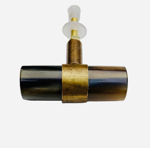 Boutons d'armoire antiques en laiton en corne de buffle boutons d'armoire en laiton en corne d'os poignée et traction - Product Image 2