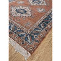 Karpet Wol Rajut Tangan Erbe Ukuran Besar Motif Medali Merah Oranye 9x12 Persegi Panjang untuk Lorong Desain Transisi Garansi 24 Bulan