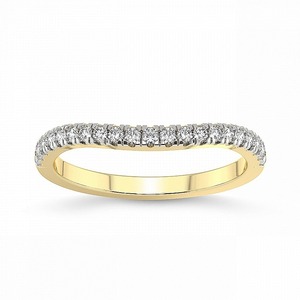 Anillo de media eternidad con diamantes cultivados en laboratorio de 0.25 ct TW, oro macizo de 14K, color FG, claridad VS, 22 diamantes, línea de diamantes simétrica y cuidadosamente dispuesta. - Product Image 2