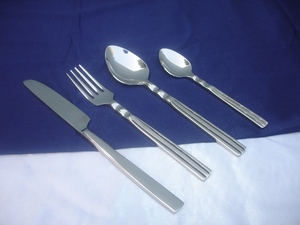 Vintage Premium Modern Brilliant Custom Metal Acero inoxidable Hotel 24PCs Juego de cubiertos con estuche Espejo Pulido Embalaje Promoción - Product Image 5