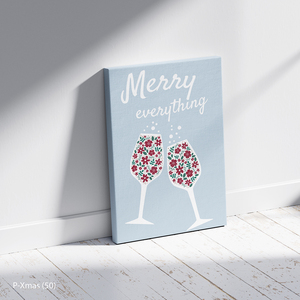 Merry Everything Lienzo para gafas Decoración de pared con marco de madera moderno-Venta al por mayor - Product Image 4