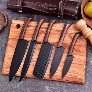 Juego de Cuchillos de Chef con Mango de Madera, Hoja con Grabado, Hecho a Mano, Profesional, de Acero Inoxidable - Product Image 2