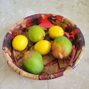 Cuenco de frutas secas de madera y resina de la más alta calidad, elegante cuenco decorativo para servir alimentos de grado de hotel y restaurante - Product Image 6