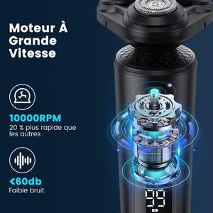 Afeitadora Eléctrica Recargable USB para Hombre, Mini Afeitadora Eléctrica Húmeda y Seca con Pantalla LED y Bloqueo de Viaje, Resistente al Agua IPX7 - Product Image 6