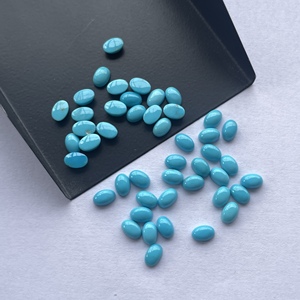 4mm 6mm 8mm Natural Bella Durmiente turquesa suave ovalado parte posterior plana cabujón piedra preciosa suelta calidad AAA semipreciosa fina DIY - Product Image 3