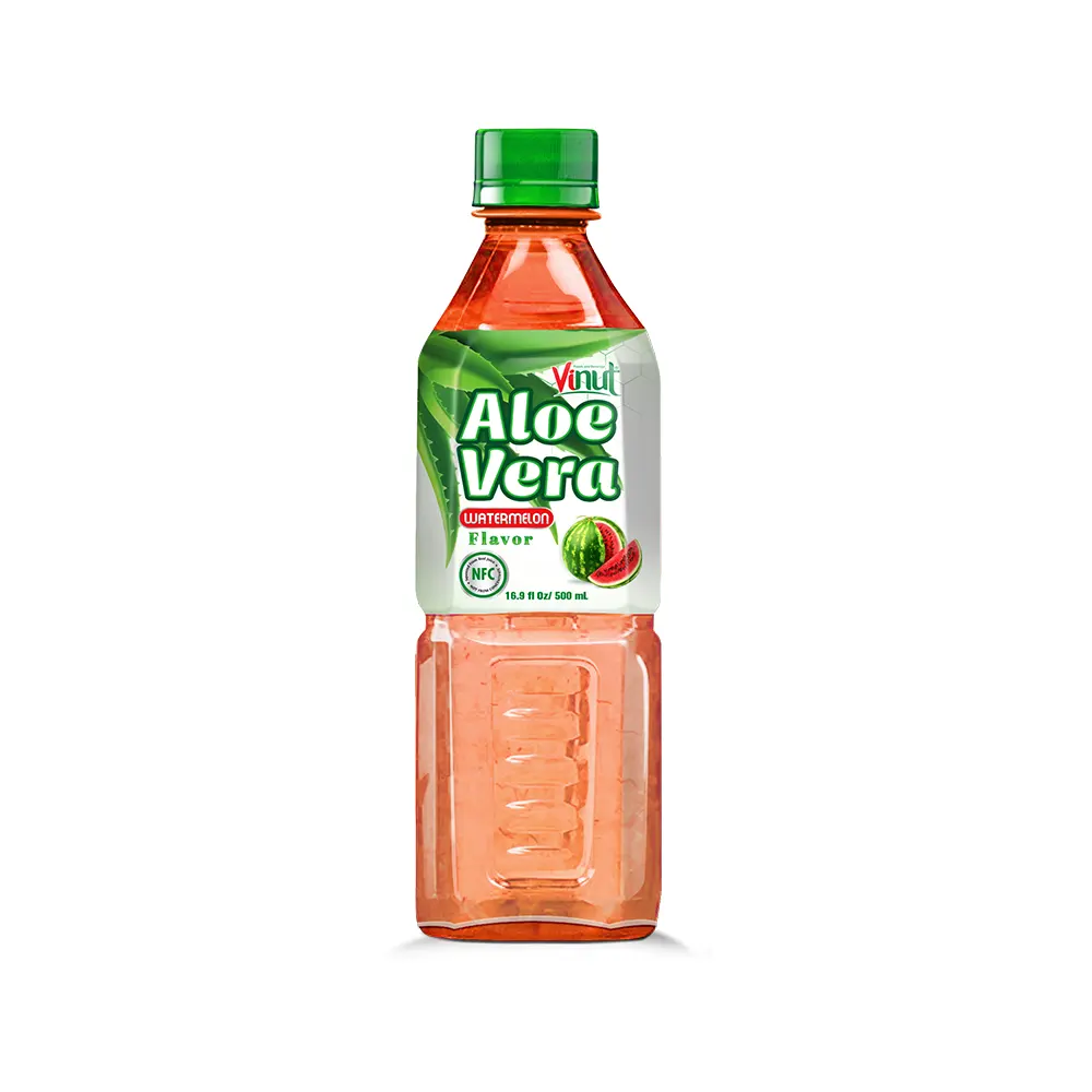 Suco de melancia Aloe Vera Vinut com polpa 16,9 fl oz, marca própria aceita (OEM, ODM)