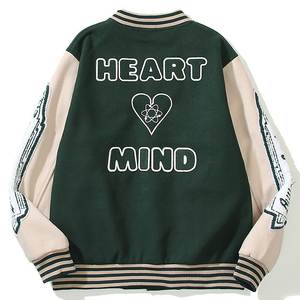 Chenille-Chaqueta de lana con letras bordadas para hombre, chaqueta deportiva personalizada para equipo universitario, de béisbol, venta al por mayor - Product Image 1