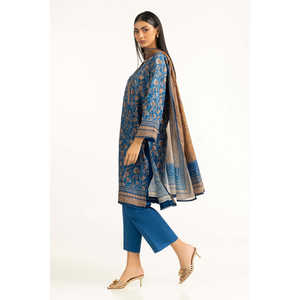 Traje de 3 Piezas para Mujer, Color Azul Oscuro, Estampado, Estilo Casual para Verano, Transpirable - Product Image 1