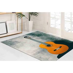 Alfombra con Estampado de Guitarra, Regalo para Guitarrista, Alfombra Musical, Alfombra Delgada de Tela No Tejida - Product Image 2