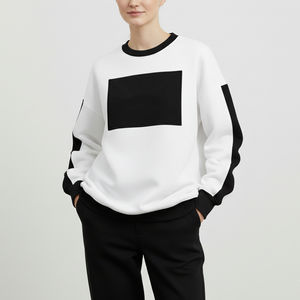 เสื้อสเวตเชิ้ตผู้หญิง ผ้าผสมโพลีเอสเตอร์/คอตตอน รุ่นใหม่ล่าสุด ปี 2025 พิมพ์ลาย DTF ด้านหน้า สไตล์สตรีทแวร์ ใส่สบาย ทรงหลวม สำหรับฤดูหนาว สไตล์ Acid - Product Image 3