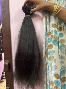 Extensiones de cabello Remy virgen de templo indio recto Natural de alta calidad, extensiones de cabello de donante único crudo sin procesar - Product Image 2