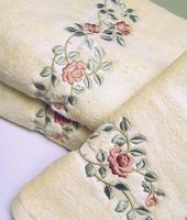 Serviette de table et torchon en coton lin brodé blanc avec ourlet personnalisé