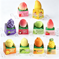 Glace exotique en gros : Sorbet aux fruits en forme de pêche, citron, fraise 3D, glace croustillante au chocolat, bâtonnets glacés aux saveurs exotiques