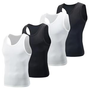 Débardeur décontracté pour hommes sur mesure sans manches col à capuche respirant tricoté haut d'entraînement musculaire basique style uni vente en gros - Product Image 1
