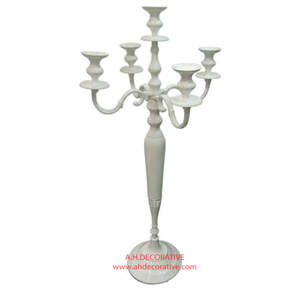 Candélabres en métal nickelé de haute qualité de vente chaude pour la décoration de fête de mariage Candélabres faits à la main de restaurant - Product Image 4