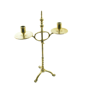 เชิงเทียน2ชุดขนาดแตกต่างกันดีไซน์โบราณเชิงเทียนสีทองทองเหลือง - Product Image 2