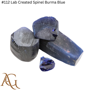 Espinela Cultivada en Laboratorio # 112 Esferas de Espinela Azul Birmania Creada en Laboratorio, Material Sintético de Fusión por Llama, Simulada, en Bruto - Product Image 2