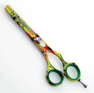 KOUNAIN, maquinilla de afeitar personalizada de 5,5 pulgadas, tijeras de corte de pelo de peluquero romas afiladas, colores personalizados de belleza hechos a mano - Product Image 5