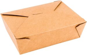 Muestra Disponible, Caja de Papel Kraft Marrón para Comida, Envase Desechable para Llevar, para Restaurantes - Product Image 2