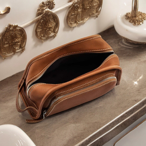 Vintage Leather Toiletry Bag for <b>Men</b> - Product Image 4