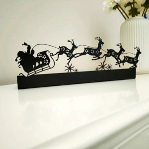 Soporte de luz de té de Metal de alta calidad, 3 luces de té, Santa el trineo con diseño de renos, portavelas - Product Image 6