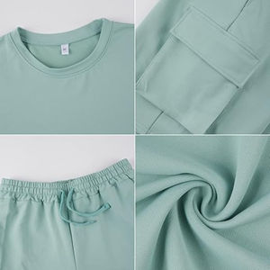 Ensemble de vêtements de fitness légers pour hommes T-shirt d'été respirant et short cargo décontracté conçu pour le confort et le mouvement - Product Image 5