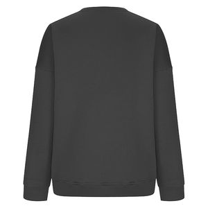 Vente directe d'usine Sweat-shirt surdimensionné à épaules tombantes pour femmes imprimé sur mesure pour l'hiver Respirant avec position du logo sur le devant - Product Image 4