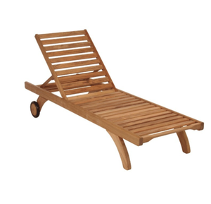 Chaise longue incurvée biomorphe (teck massif FSC) - Product Image 4