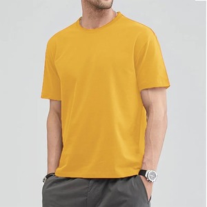 Camiseta de manga corta de verano para hombre, ropa interior informal de Color sólido con cuello redondo, ropa de marca de alta calidad para hombre, novedad de 2025 - Product Image 1