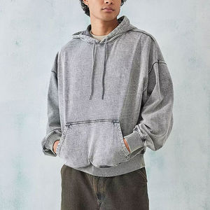 2025 meilleure vente en gros personnalisé à l'acide lavé à capuche Unique Vintage lavage couleur XS taille polaire fermeture éclair hommes hiver à capuche veste - Product Image 6