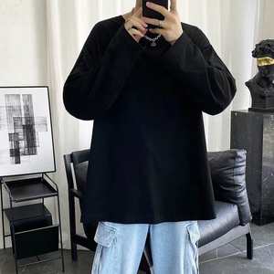 Autumn Casual Men's 100% Cotton <b>Long</b> <b>Sleeve</b> T-Shirt Loose Fit Stylish Lightweight <b>Base</b> <b>Layer</b> Top for Daily Wear - Product Image 4