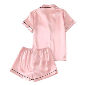 Custom Loungewear Women satin short Set 2 Piece Cotton Women'S Sleepwear Lounge Wear Sets women sleeping set - Product Image 5