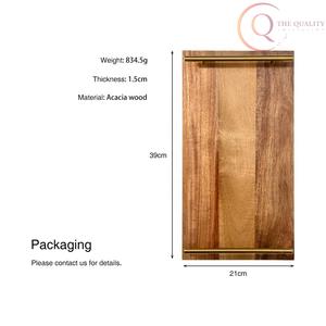 Plateau de service en bois de qualité supérieure avec texture polie, idéal pour la maison et l'hôtel - Product Image 2