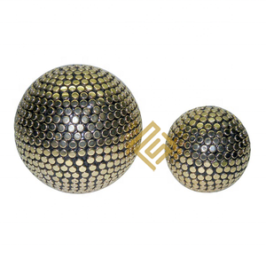 2023 nuevo diseño de alta calidad, decoraciones de bolas de Metal envejecidas, accesorios modernos de lujo para el hogar, Bandejas para servir al por mayor - Product Image 1