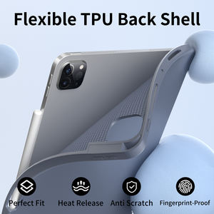 Portalápices incorporado Funda de cuero PU Funda inteligente Triple pliegue para Pro 11 Air 4/5 Generación pulgadas - Product Image 2