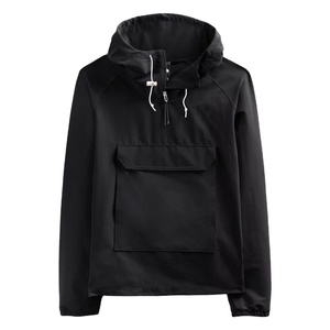 Veste coupe-vent d'extérieur pour hommes de marque personnalisée vestes d'hiver légères à capuche en tissu imperméable et écologique pour hommes - Product Image 1