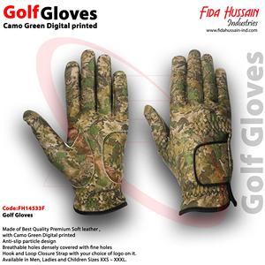 Gants de Golf vert camouflage à impression numérique, Logo personnalisé, gants de Golf en cuir souple de qualité supérieure pour hommes - Product Image 6