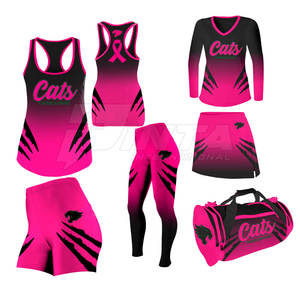 Nouvelle arrivée Ensembles de pom-pom girl en polyester de haute qualité uniformes de compétition avec logo personnalisé - Product Image 1