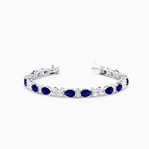 18K/14K Yellow <b>Rose</b> White Gold Tennis Bracelet with Lab Grown VVS Clarity Diamond and DEF Color Moissanite Bangle - Product Image 5