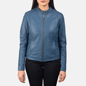 Chaqueta de Cuero para Mujer, Uso Casual, Calidad Premium, Chaqueta de Cuero con Cierre Frontal para Mujer - Product Image 1