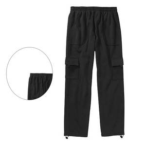 Pantalon Cargo d'hiver de couleur unie en coton pour hommes, grande taille 5XL Stretch Work/Sport Pantalon décontracté Youth Street Pocket Mid Waist - Product Image 5