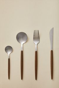 Ensemble de couverts en acier inoxydable avec manche en bois créatif, couteau, cuillère, fourchette, couverts pour mariage - Product Image 3